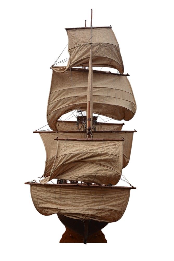 Hand Painted Boat (401972) - Brown