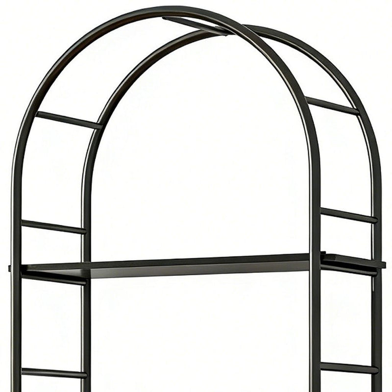 Adjustable Three Tier Etagere Bookcase - Black