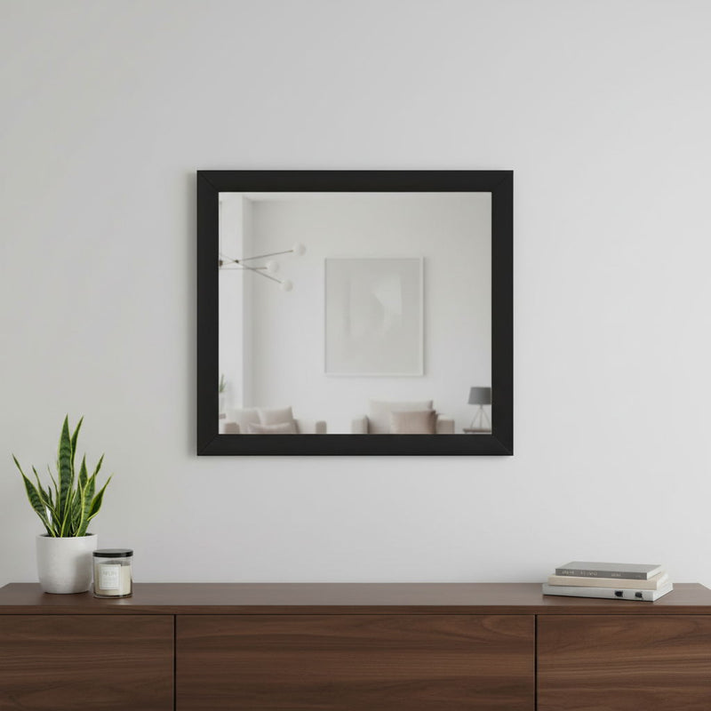 35" Accent Mirror With Frame - Black
