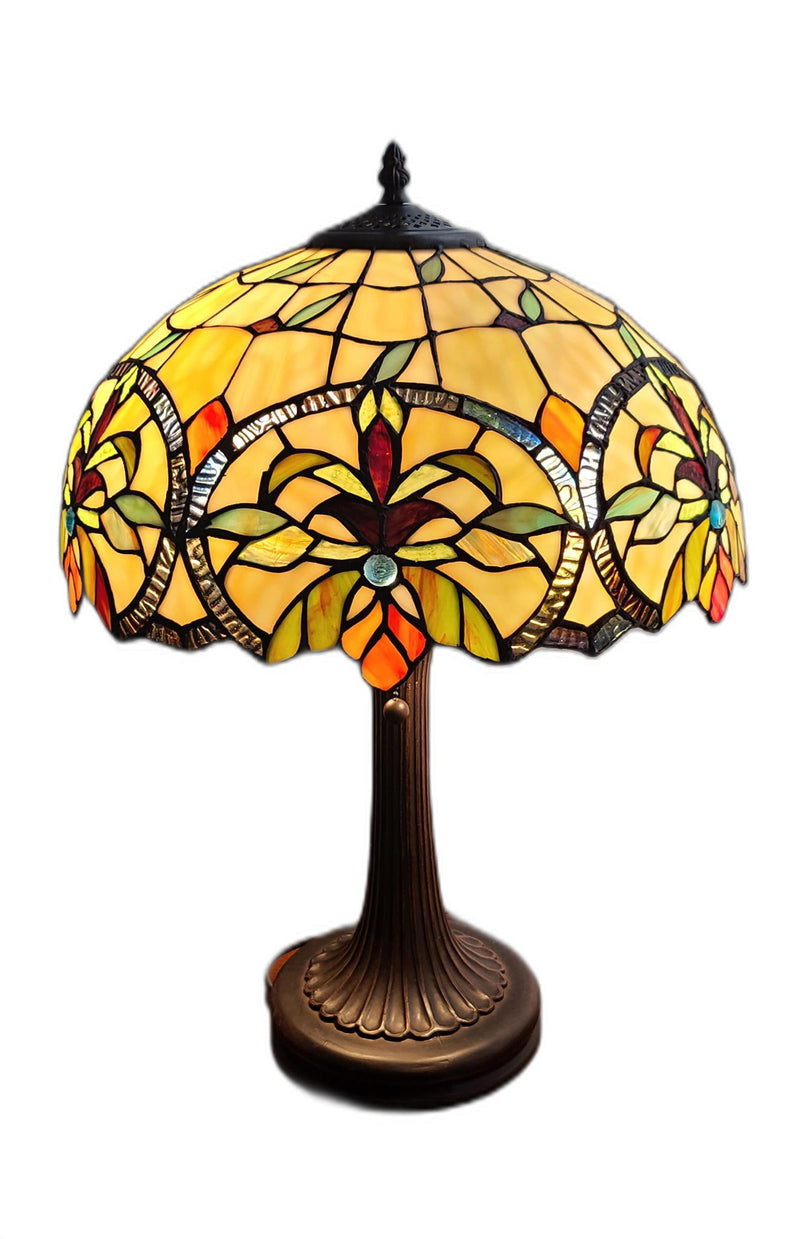 12" x 21" x 23" Metal Two Light Candlestick Vintage Look Table Lamp With White Shade - Dark Brown
