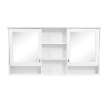 Load image into Gallery viewer, Wall Mount Mirror Cabinet With Adjustable Shelves - White
