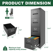 Load image into Gallery viewer, Premium Drawer File Cabinet With Lock, Metal Vertical Design, A4 Legal / Letter Size
