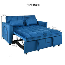 Load image into Gallery viewer, 3 In 1 Pull Out Couch Convertible Sofa Bed With Reclining Backrest
