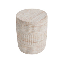 Load image into Gallery viewer, Stylish Outdoor / Indoor Lightweight Concrete Side Table With Travertine - Beige
