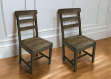 Load image into Gallery viewer, Wood Ladder Back Dining Side Chairs (Set of 2) - Dark Brown
