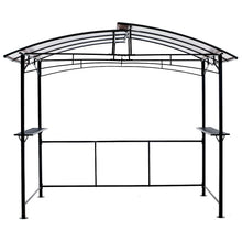 Load image into Gallery viewer, Grill Gazebo 8X5Ft, Outdoor Patio Canopy, Bbq Shelter With Steel Hardtop And Side Shelves - Black
