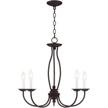 Load image into Gallery viewer, 22'' Five Light Dimmable Chandelier With Shades - Bronze
