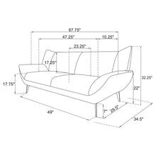 Load image into Gallery viewer, Logan - Flared Arm Loveseat Lounge Sofa - Teal Blue
