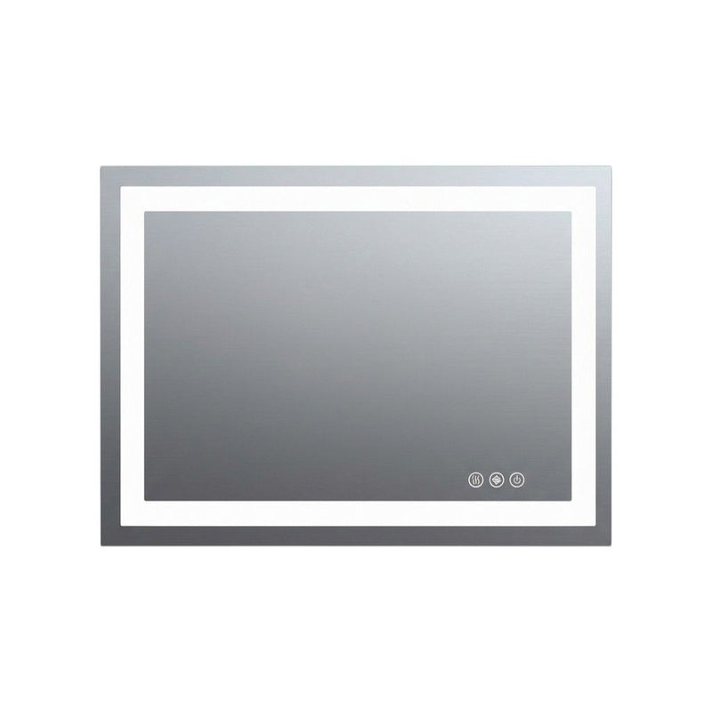 Lighted Frameless Bathroom Vanity Mirror (719446) - Silver / Gray