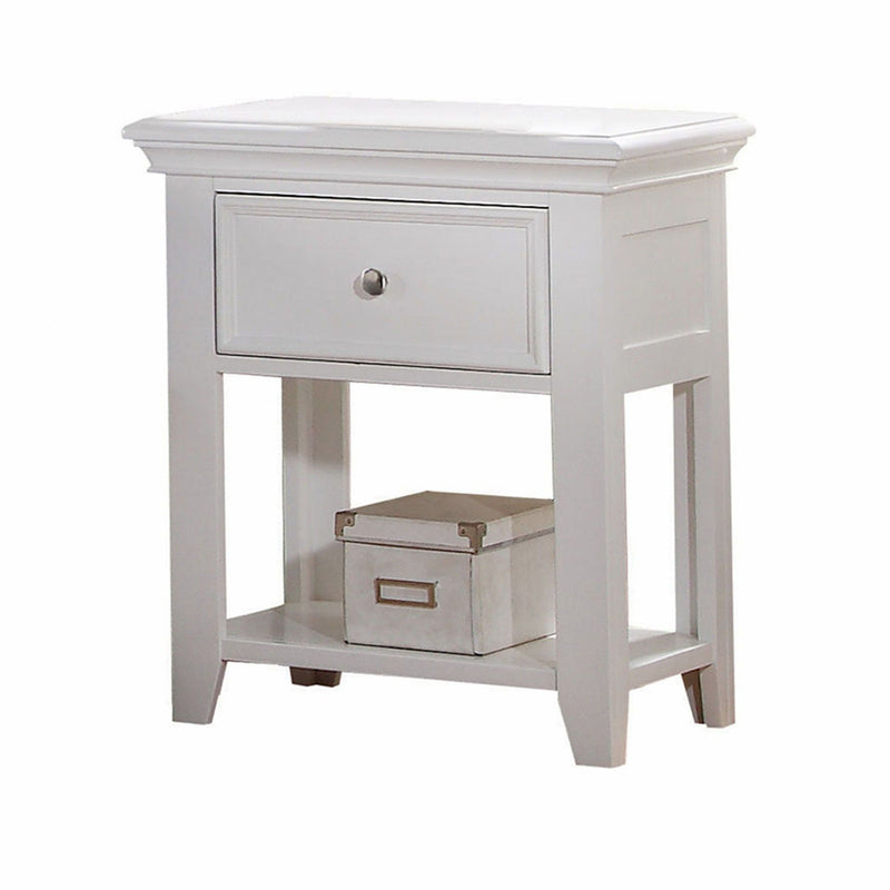 27" One Drawer Nightstand - White