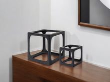 Load image into Gallery viewer, Cube Tabletop Sculptures (Set of 2) - Black
