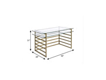 Load image into Gallery viewer, 28" Clear and Gold Glass Mirrored
