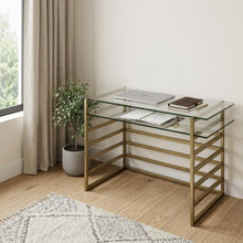 Load image into Gallery viewer, 28" Clear and Gold Glass Mirrored
