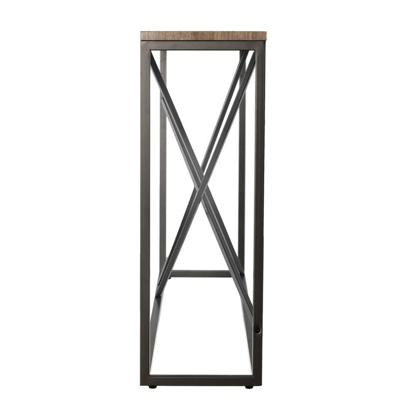 Faux Stone Frame Console Table - Taupe / Gray