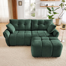 Load image into Gallery viewer, Sofa Set With Ottoman And Pillows, Textured, High Resilience Cushions
