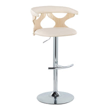 Load image into Gallery viewer, Gardenia - Contemporary Adjustable Barstool &amp; Swivel, Rounded T Footrest (Set of 2)
