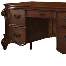 Load image into Gallery viewer, 74" Brown Executive Desk With Five Drawers
