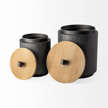 Load image into Gallery viewer, Decorative Canister (Set of 2) - Dark Gray
