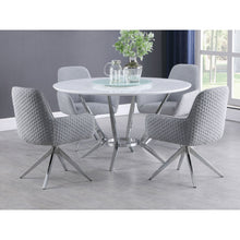 Load image into Gallery viewer, Anchor - 5 Piece Round Dining Table Set With Swivel Chairs - Gloss White

