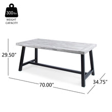 Load image into Gallery viewer, Outdoor Sandblast Finish Acacia Wood Dining Table
