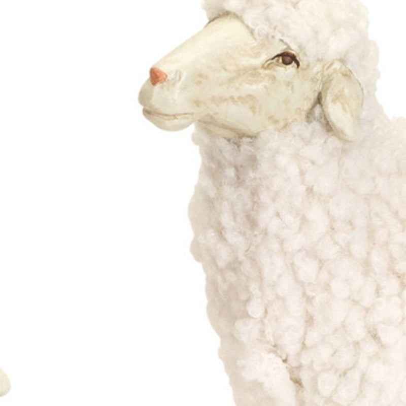 Poly Sheep Tabletop Sculptures (Set of 4) - White