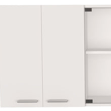 Load image into Gallery viewer, 59" Wood Wall Mounted China Cabinet With Six Doors - White
