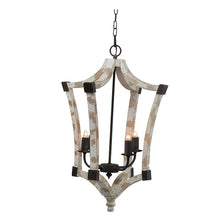 Load image into Gallery viewer, 4 Light Chandelier, Hanging Light Fixture With Adjustable Chain For Kitchen, Bulb Not Included - Cream
