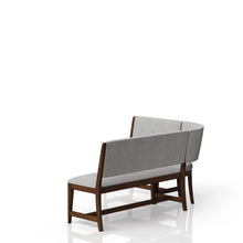 Load image into Gallery viewer, Curved Dining Bench Upholstered Curved Bench - Beige
