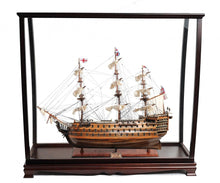Load image into Gallery viewer, Hand Painted HMS Victory Large Table Top Display Model Boat - Brown
