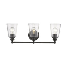 Load image into Gallery viewer, Three Light Glass Shade Wall Sconce - Antique Bronze
