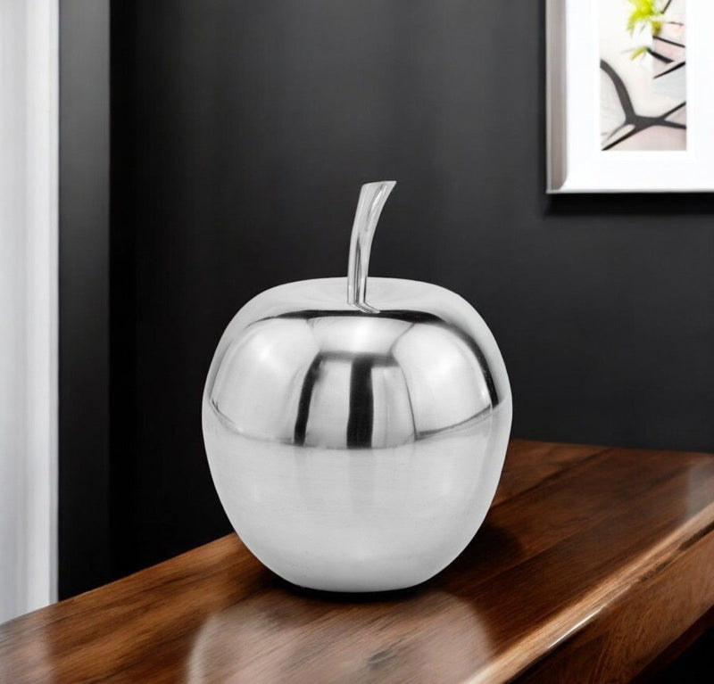 Buffed Decorative Apple Tabletop Sculpture (354621) - Silver