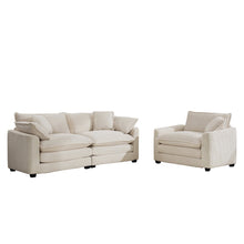 Load image into Gallery viewer, Elegant Oversized Sectional Sofa Set With Deep Seats And Flexible Layout
