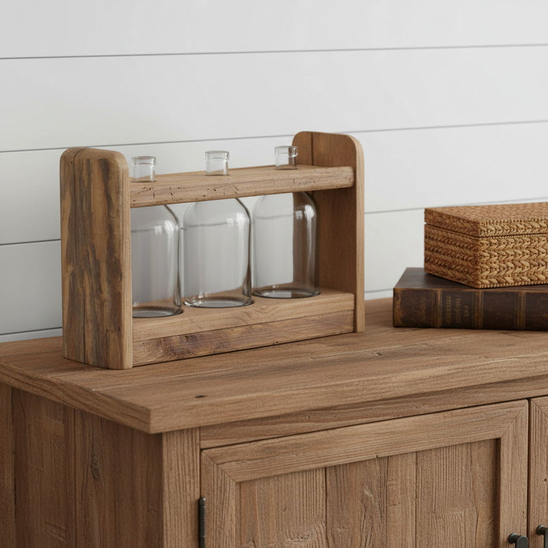 Three Bottle Table Vase - Clear / Clear