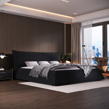 Load image into Gallery viewer, Upholstered Platform Bed With Special Shaped Headboard
