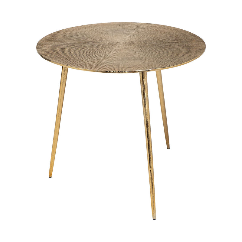 21" Metal Round End Table - Gold