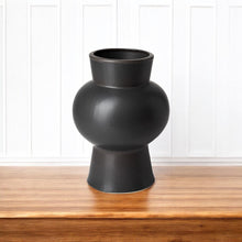 Load image into Gallery viewer, Abstract Cylinder Table Vase (397543) - Black
