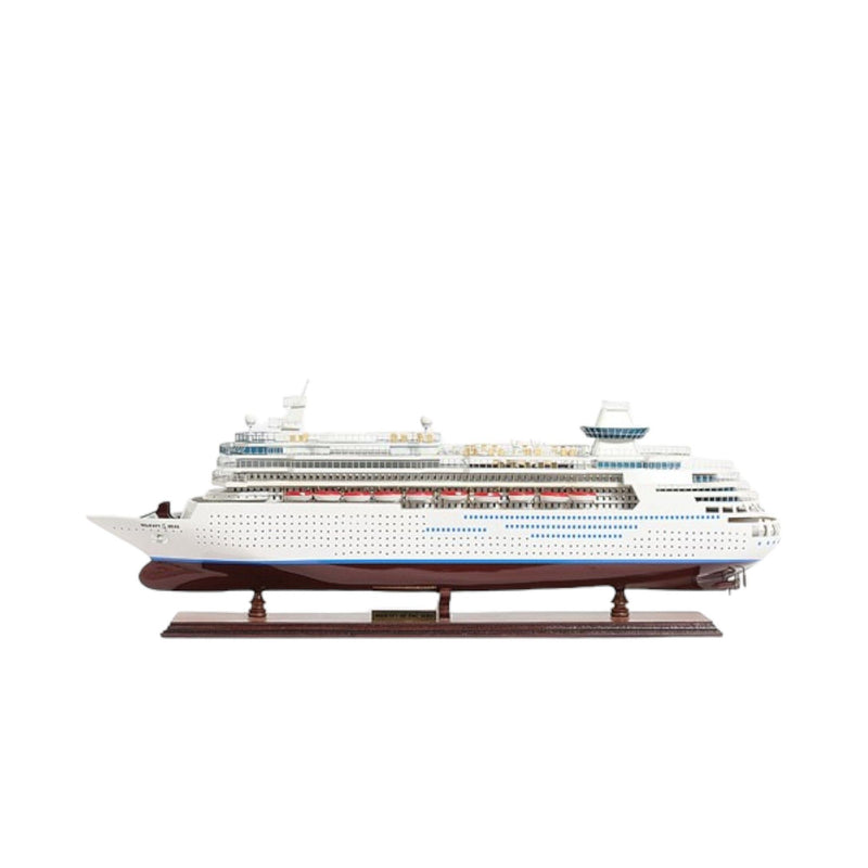 Majesty of the Seas Boat Hand Painted Decorative Boat - Brown / White