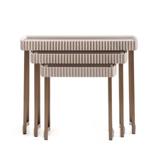 Load image into Gallery viewer, Lisbon - Nesting Tables (Set of 3) - Silken Cream / Bronze
