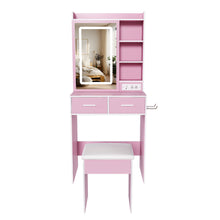 Load image into Gallery viewer, Small Makeup Vanity Desk With Adjustable LED Lights
