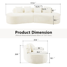 Load image into Gallery viewer, Modern Curved Sofa With Pillows
