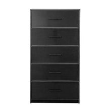 Load image into Gallery viewer, Wood Five Drawer Dresser - Black
