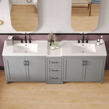 Load image into Gallery viewer, Double Sink Bathroom Vanity With Quartz Countertop
