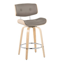 Load image into Gallery viewer, Lombardi - Mid Century Modern Fixed Height Counter Stool With Swivel With Round Footrest (Set of 2)
