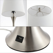 Load image into Gallery viewer, 23" Novelty Table Lamps With Empire Shades (Set of 2) - Nickel
