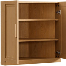 Load image into Gallery viewer, 31" Wood Corner Corner Accent Cabinet For Dining Room With Two Doors - Brown
