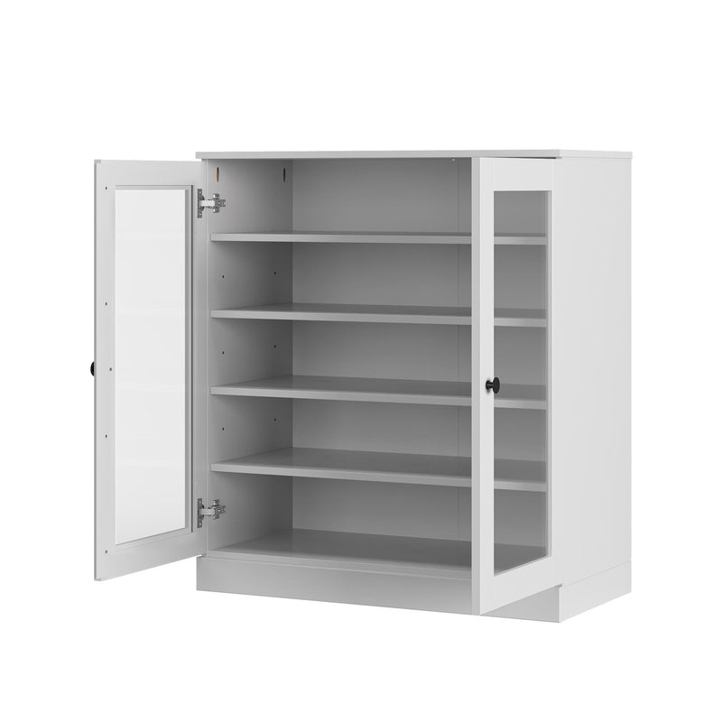 Twenty Pair Solid Woodshoe Storage Cabinet (752330) - White