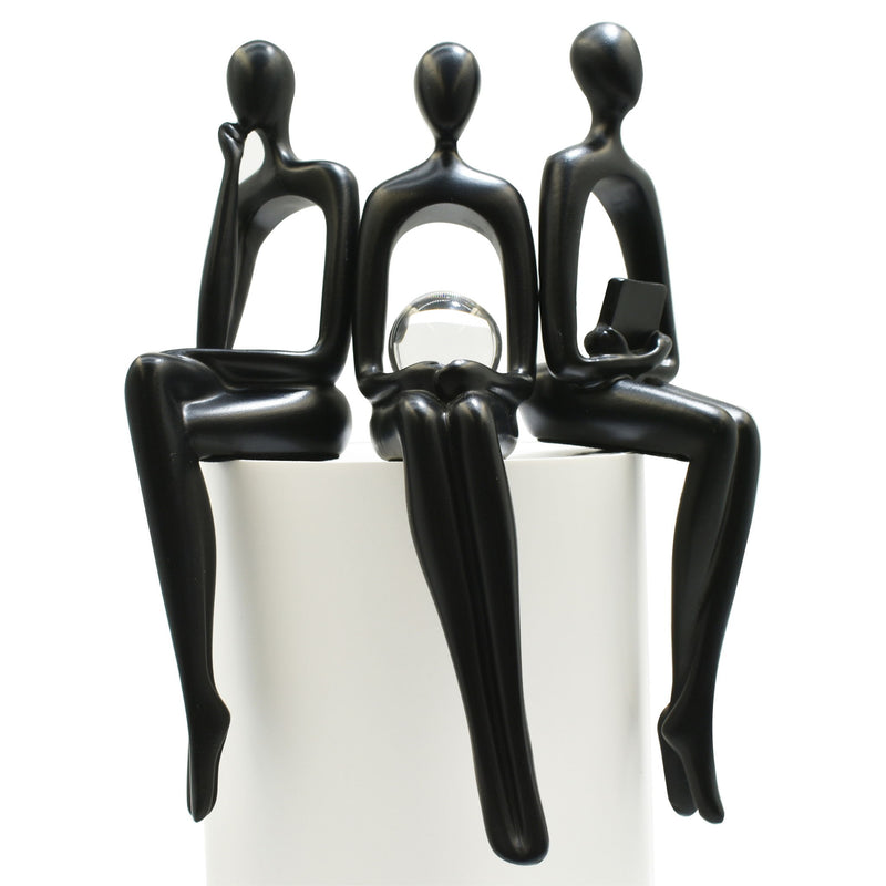 People Tabletop Sculpture (Set of 3) (568345) - Black