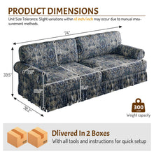 Load image into Gallery viewer, Luxuriously Comfortable Cloud Couch Sofa With Elegant Rolled Arms &amp; Pleated Skirt Design
