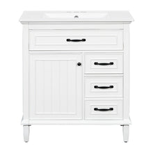 Load image into Gallery viewer, Bathroom Vanity With Sink Top, Flip Drawers, Adjustable Shelf
