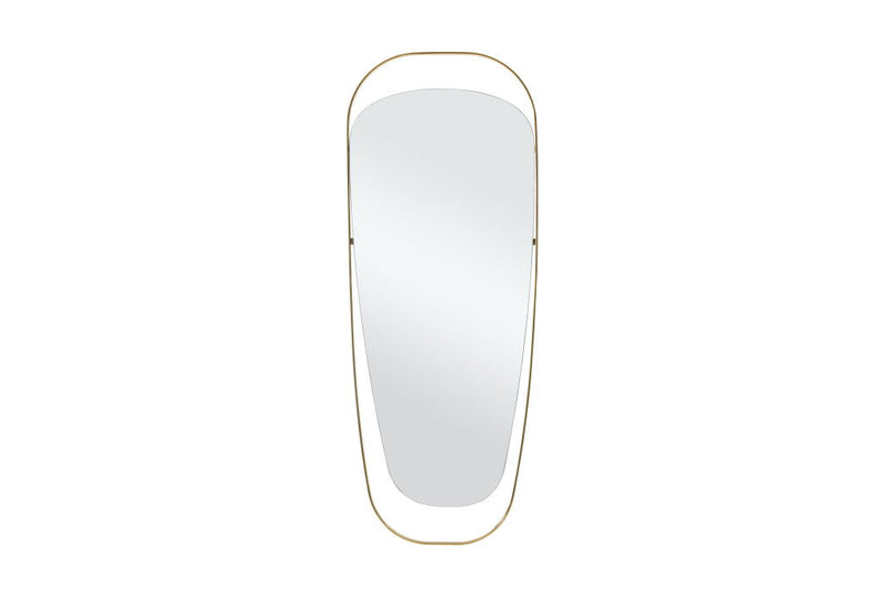 Steel Oval Framed Accent Mirror Accent - Gold